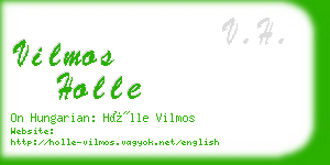 vilmos holle business card